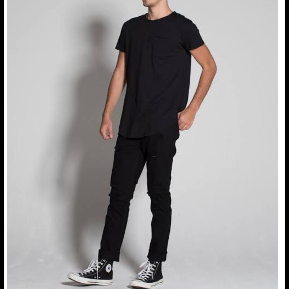 NWT RSQ Seattle Skinny Black Distressed Jeans: 32 - Picture 2 of 8